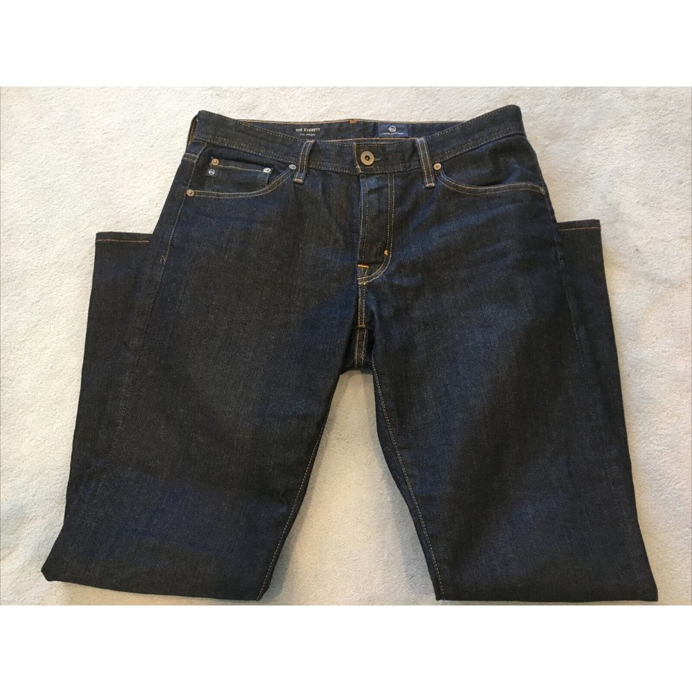AG Adriano Goldschmied Men's Everett Jeans - Dark Blue Wash 31x29 - Excellent